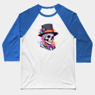 Halloween Skull Terror Baseball T-Shirt